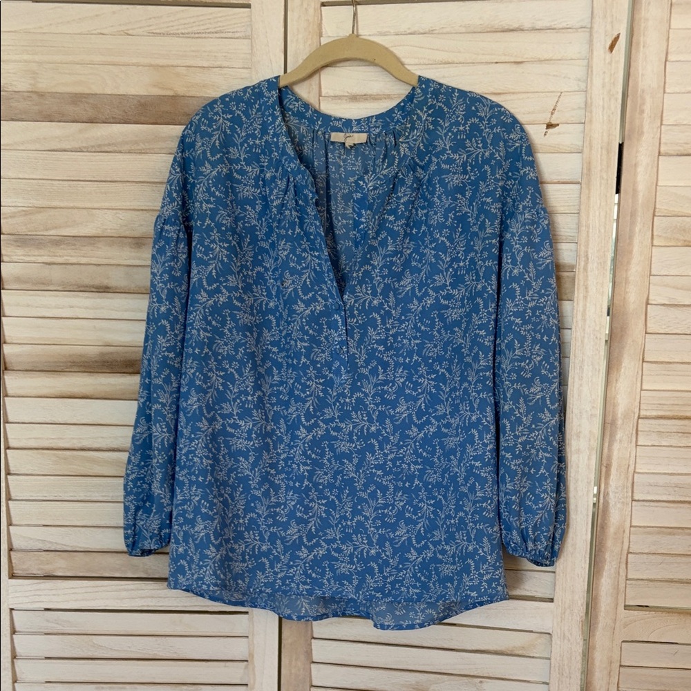 Joie Blue Floral Blouse